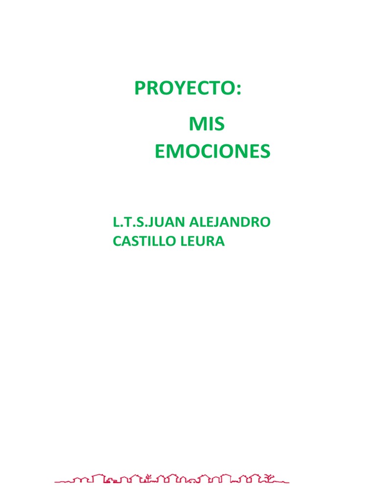 Proyecto de Educación Emocional Infantil | PDF | Las emociones ...