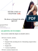 Study Unit 4.1: The Theory of Demand: The Utility Approach