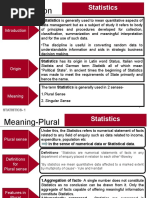 Statistics: Statistics Has Its Origin in Latin Word Status, Italian Word