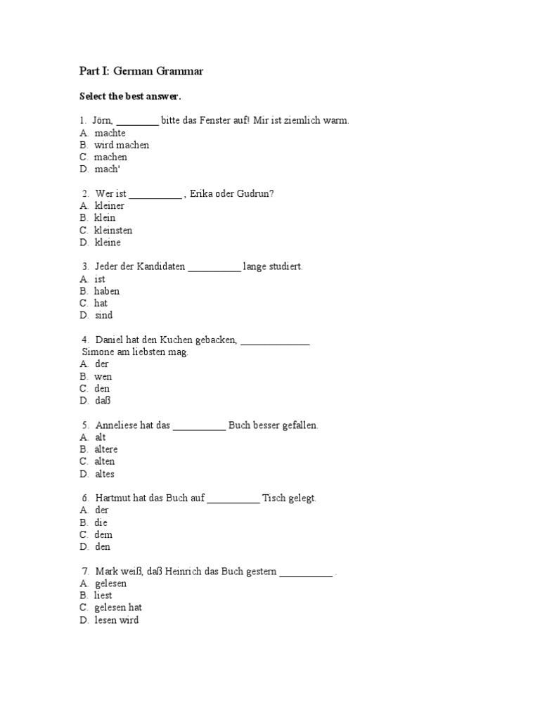 Test Deutsch | PDF