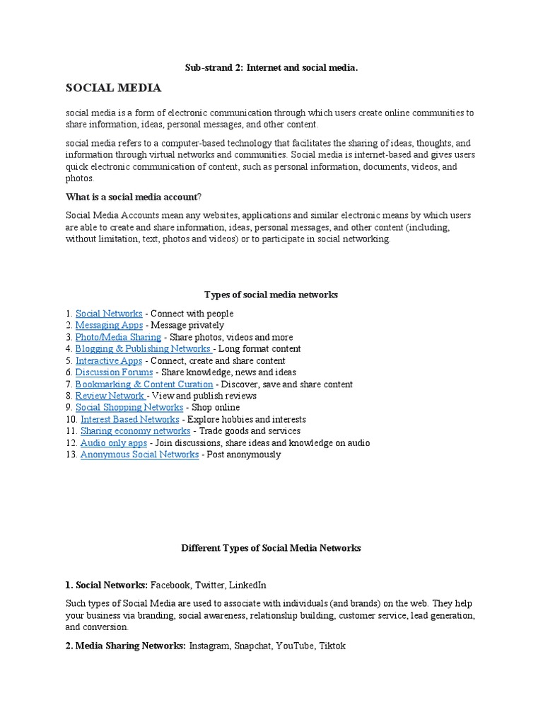 Internet and Social Media | Download Free PDF | Popular Culture & Media ...