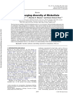 The Emerging Diversity of Rickettsia: Review
