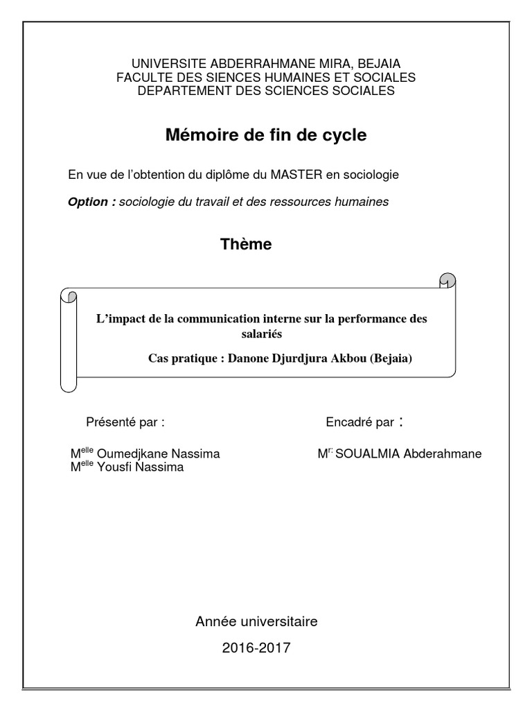 Impact de la communication interne chez Danone | PDF | Business | la ...