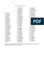 Top 100 Action Verbs To Use For Resume Writing