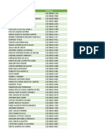 Lista de contatos com telefones