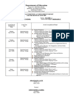 Department of Education: Individual Workweek Accomplishment Report For The Month of June 2020