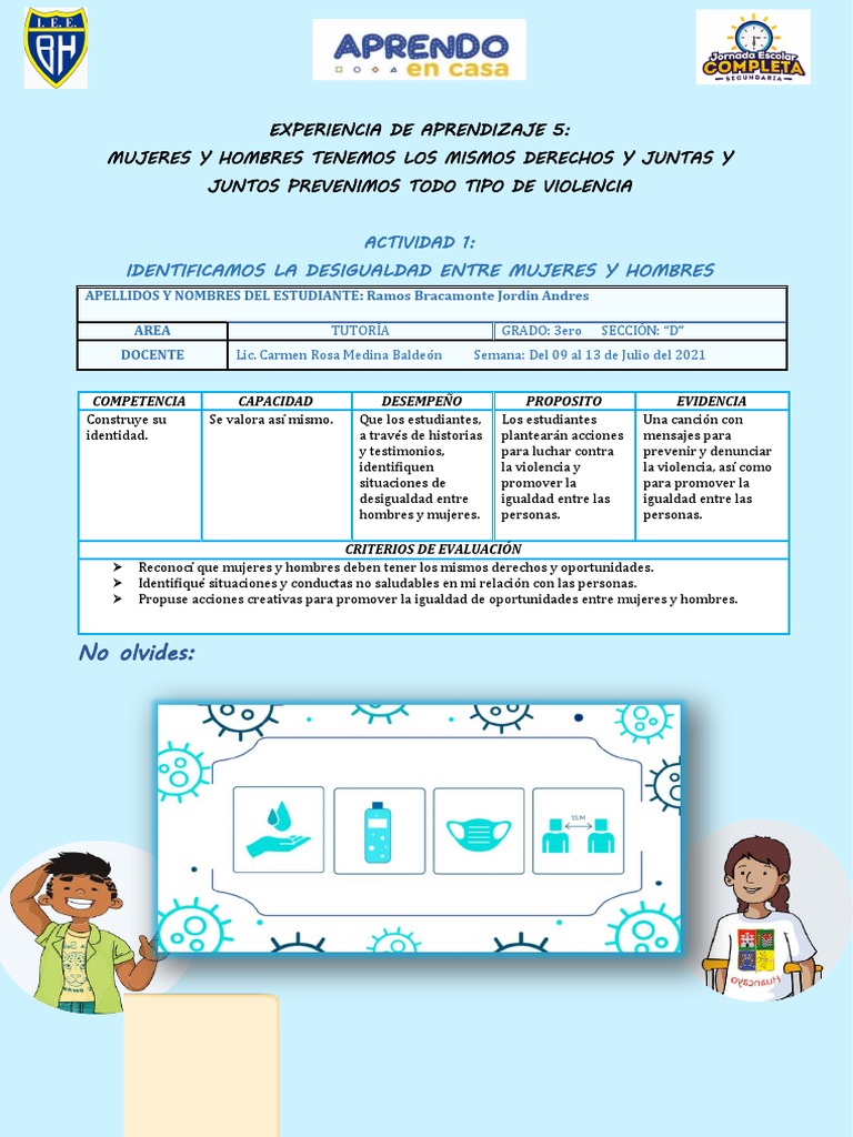 Igualdad de Género en la Educación Infantil | PDF | Desigualdad social ...