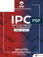 Boletin Estadistico Ipc Indice de Precios Al Consumidor Abril 2021