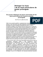 Es Preciso Distinguir Las Leyes Universales de Las Leyes Particulares de La Guerra Popular Prolongada