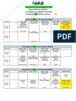 Novo Calendário de AVF Direito 2022 - 1 Manhã e Noite