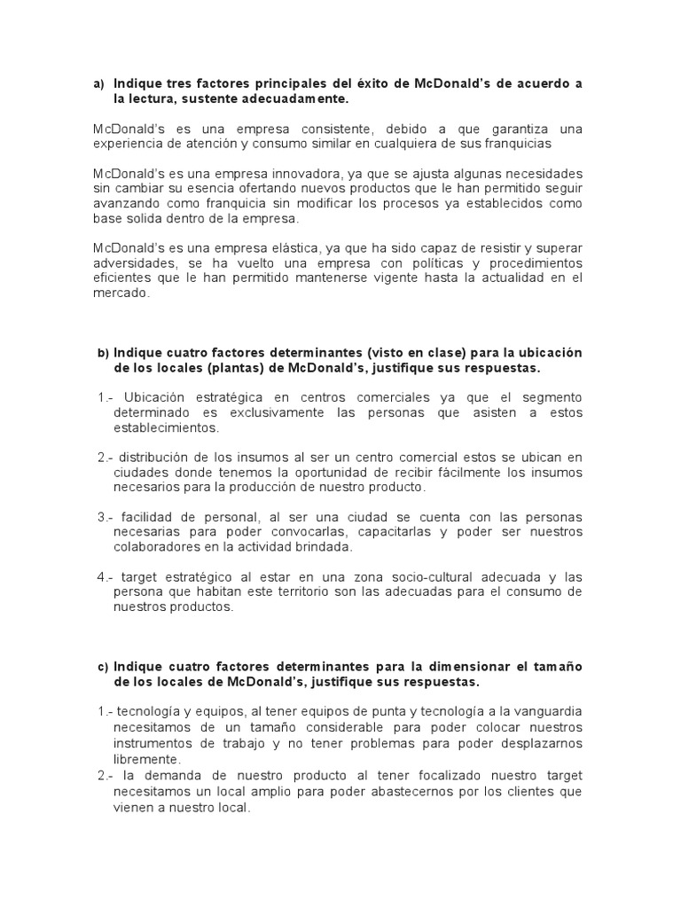 Éxito y Estrategias de McDonald's | PDF | Business | Franquiciamiento