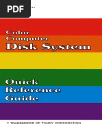 Color Computer Disk System - Quick Reference Guide (Tandy)