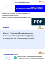 Mgt103-Introduction To Management: Session 5 - Chapter 3 Planning and Strategic Management