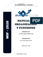 Manual de Organización Y Funciones: Lic. Adm. Anibal Martinez Inga