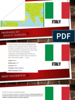 Italy: Preppared By: Ryan D. Olidiana