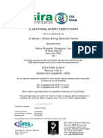 FUNCTIONAL SAFETY CERTIFICATE FOR SOLENOID VALVES