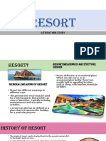 Resort: Literature Study