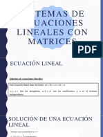 Sistemas de Ecuaciones Lineales Con Matrices