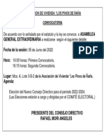 Const. de Convocatoria para El 05 de Junio 2022