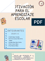 Motivación para El Aprendizaje Escolar