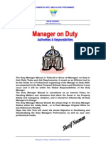 Duty Manager's Manual