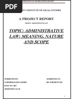 Admin Law Meaning, Nature, Scope