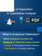 Role of Separation in Quantitative Analysis