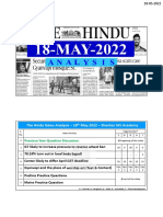 The Hindu News Analysis - 18 May 2022 - Shankar IAS Academy: Previous Year Question Discussion