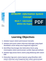 ISYS6299 - Information System Concept: Week 7 - Information Systems Within The Organization