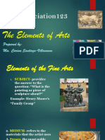 Art Appreciation123: The Elements of Arts