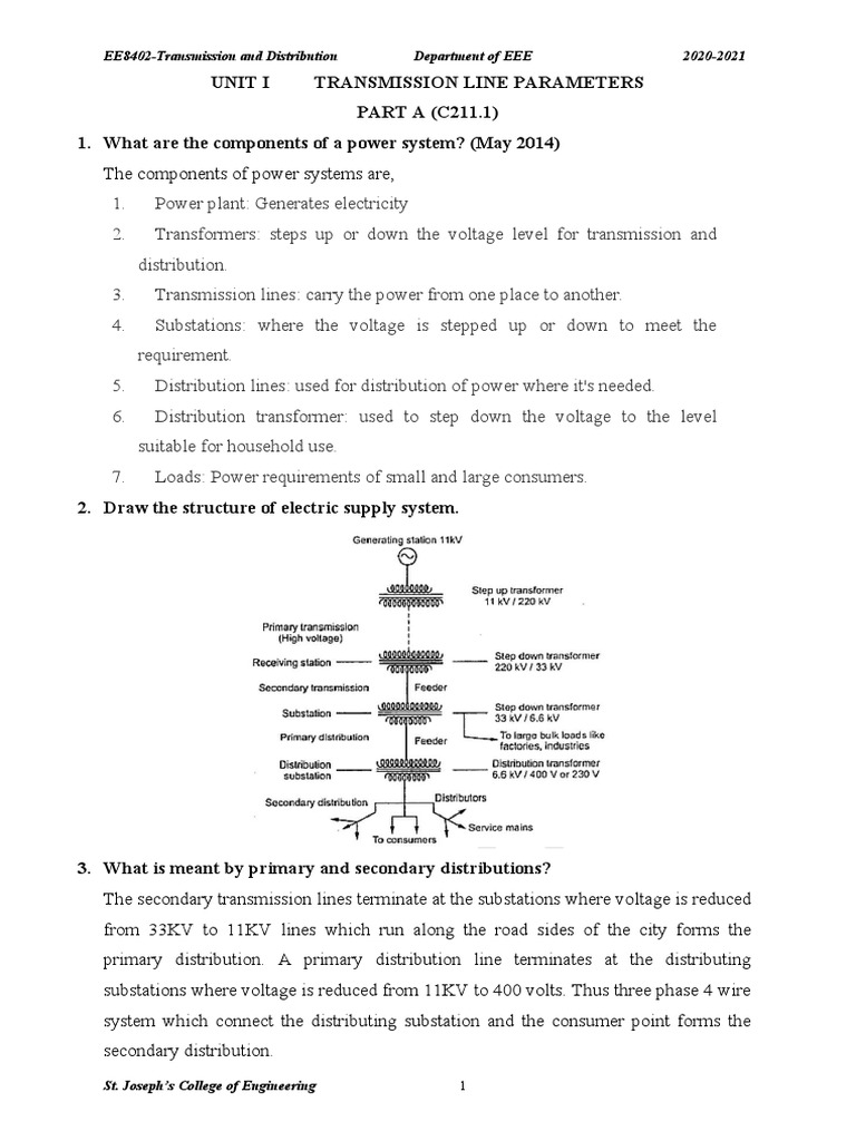 Transmission Line Parameters Overview | PDF | Electric Power ...