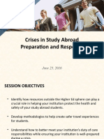Crises in Study Abroad Preparation and Response: June 23, 2016