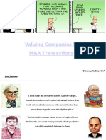 Valuing Companies in M&A Transactions