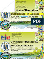 Quarterly Certificate of Recognition