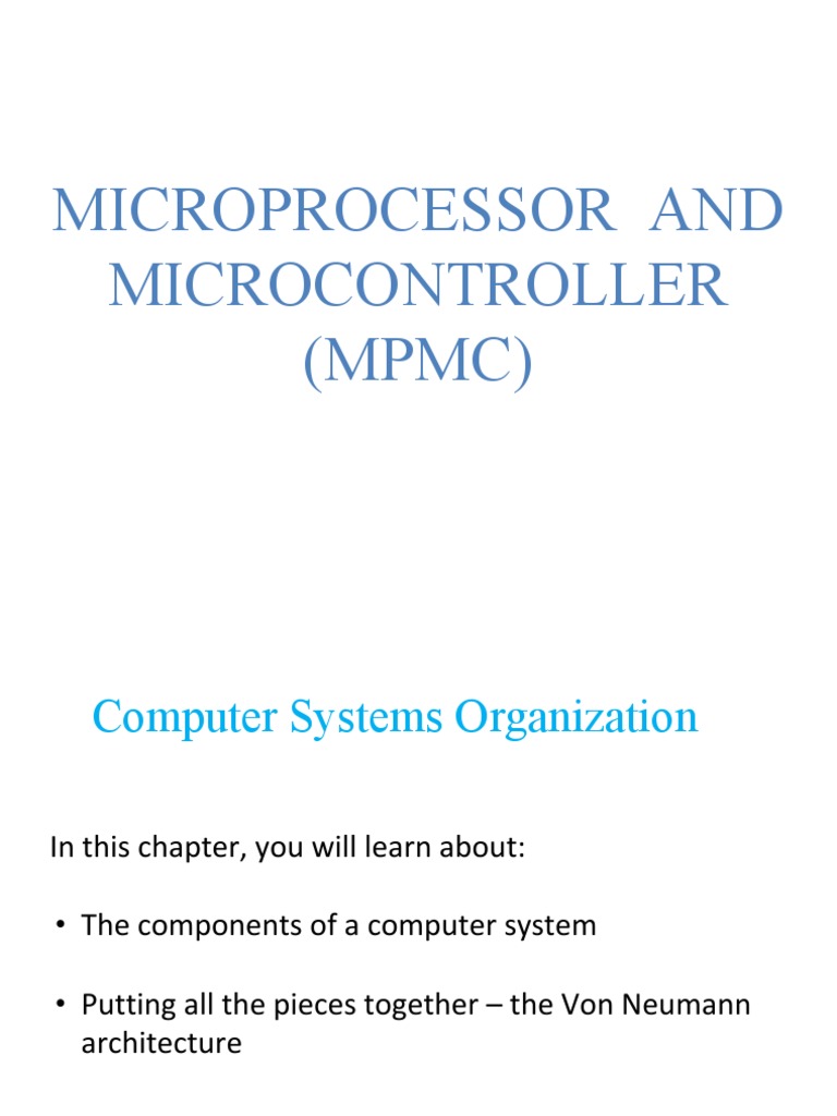 Microprocessors and Microcontrollers: An Introduction to the Components ...