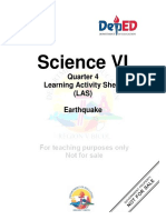 Science VI: Quarter 4 Learning Activity Sheet (LAS) Earthquake