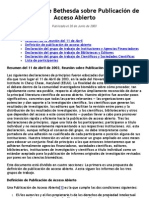 Bethesda Statement On Open Access Publishing ESPAÑOL