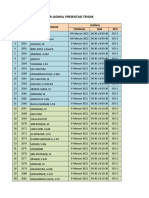 Jadwal Presentasi