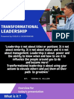 Transformational Leadership by Duque Caguindangan 1