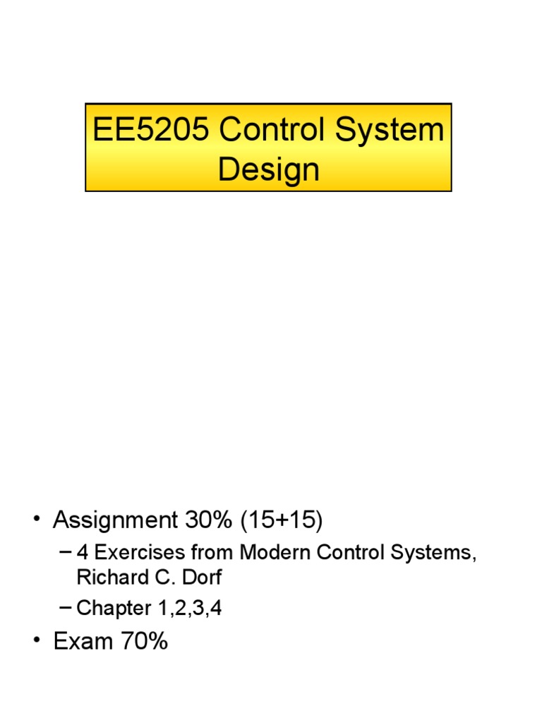 Introduction PDF Control Theory Electrical Engineering