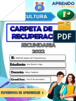 Experiencia de Aprendizaje 1: Apreciamos La Riqueza Cultural de Nuestro País