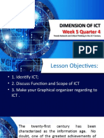 Dimension of Ict: Week 5 Quarter 4
