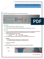 Cours 1 - La Pression Et La Pression Atmosphérique