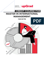 Master in International Management: Advance Credit Course For