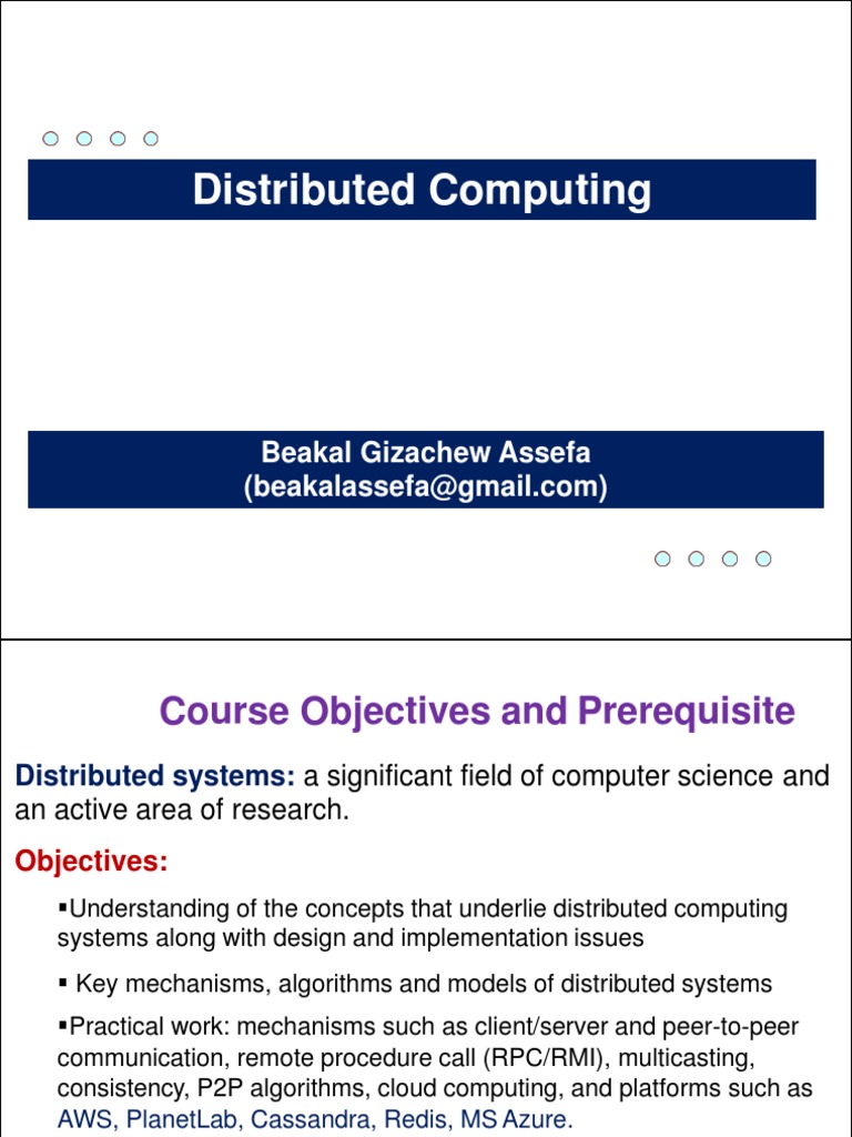 Distributed Computing: Beakal Gizachew Assefa | PDF | Distributed ...