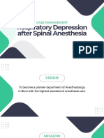 Respiratory Depression After Spinal Anesthesia