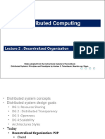 Distributed Computing: Lecture 2: Decentralized Organization