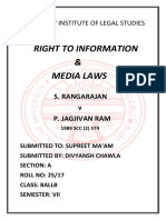 Rti & Media Laws