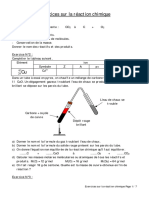 Exercices Sur La Reaction Chimique NII