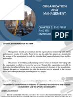 Organization AND Management: Chapter 2: The Firm and Its Environment